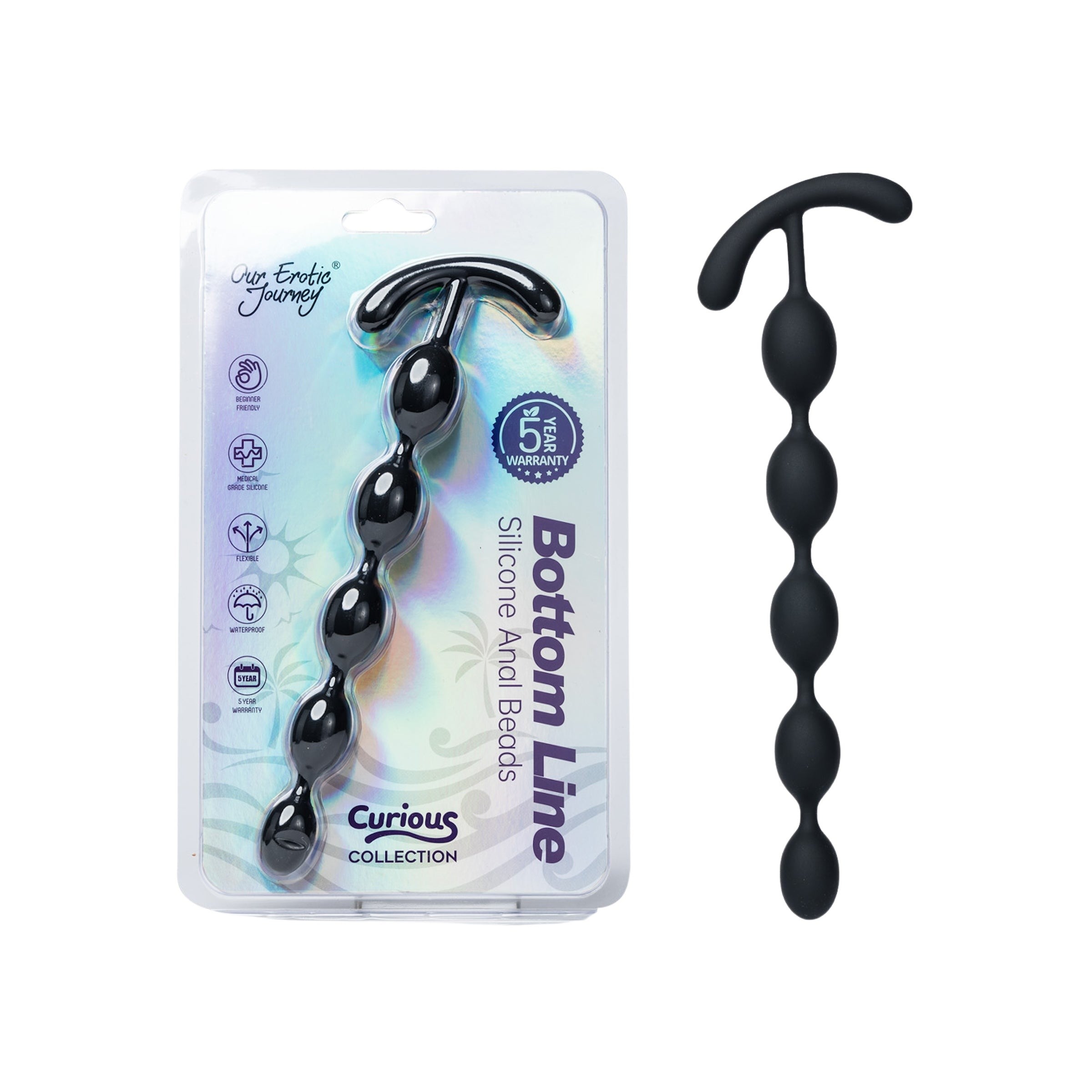 Bottom Line Silicone Anal Beads - Our Erotic Journey