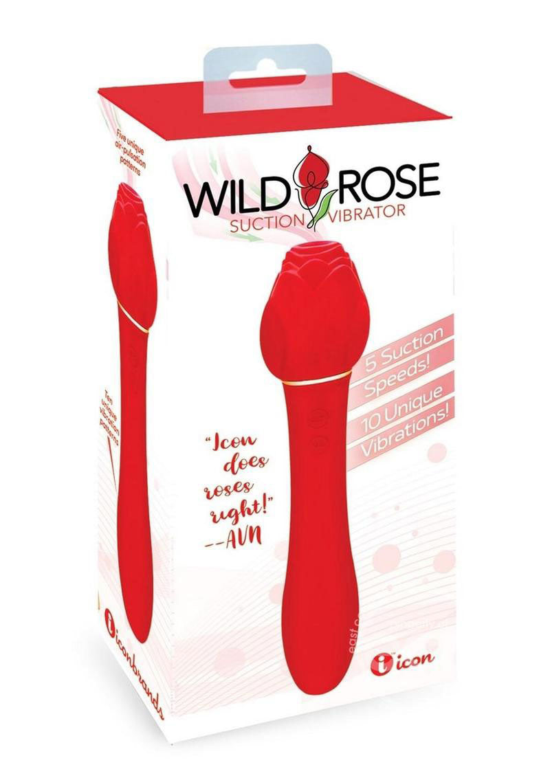 Wild Rose Suction Vibrator - Red